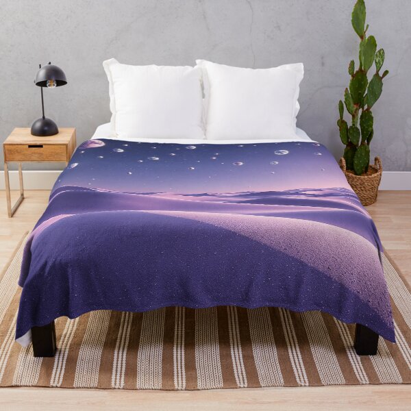 Item preview, Violet Desert Dunes With Planetary Night Sky designed and sold by IntelliMindDesigns.