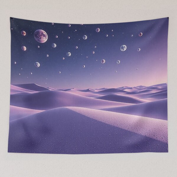Item preview, Violet Desert Dunes With Planetary Night Sky designed and sold by IntelliMindDesigns.