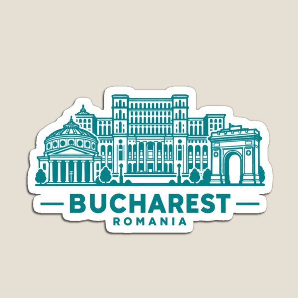 Item preview, Bucharest Romania Line Art Skyline Poster designed and sold by CMYKStudio.