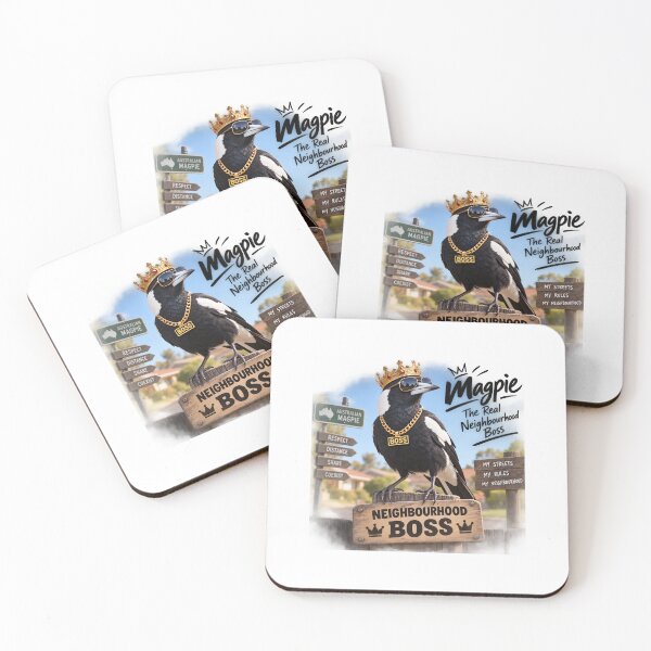 Item preview, Australian Magpie Neighbourhood Boss – Funny Bird Lover Design designed and sold by chiakh.