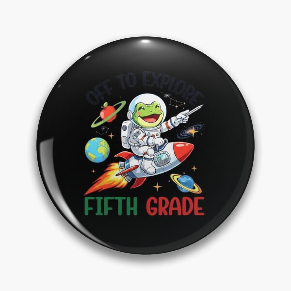Item preview, Off to Explore Fifth Grade Astronaut Frog School Design designed and sold by MiALopezArt.