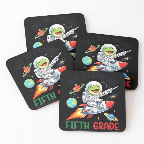 Item preview, Off to Explore Fifth Grade Astronaut Frog School Design designed and sold by MiALopezArt.