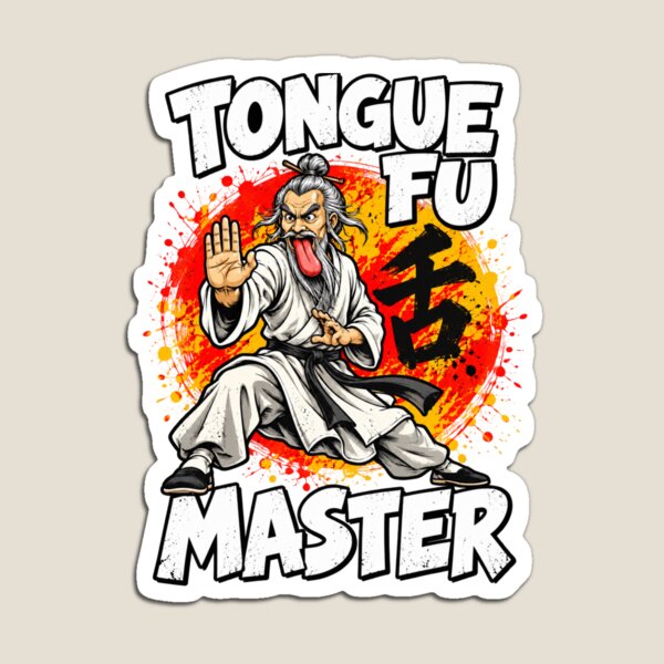 Artikelvorschau, Zungen-Fu-Meister – Lustiger Kung-Fu-Humor für Erwachsene entworfen und verkauft von Vexa Tees.