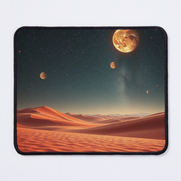 Item preview, Mars Like Red Dunes With Giant Moon Sky designed and sold by IntelliMindDesigns.