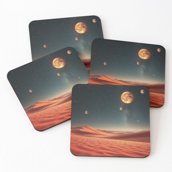 Item preview, Mars Like Red Dunes With Giant Moon Sky designed and sold by IntelliMindDesigns.