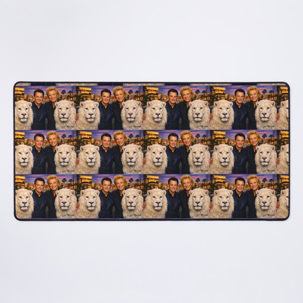 Item preview, Siegfried and Roy White Lions Las Vegas Magic Art designed and sold by The Art Queen Of Michigan .