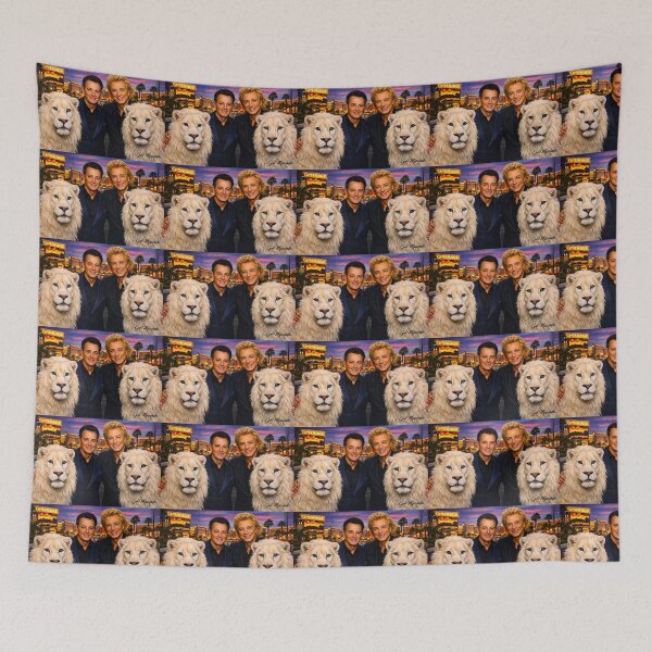 Item preview, Siegfried and Roy White Lions Las Vegas Magic Art designed and sold by The Art Queen Of Michigan .