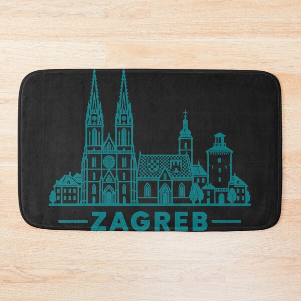 Item preview, Zagreb Croatia Line Art Skyline Poster designed and sold by CMYKStudio.