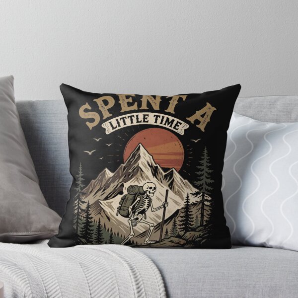 Item preview, Spent a Little Time Hiking Skeleton Mountain Adventure Vintage Gift designed and sold by Zizo-DR44.