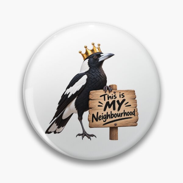 Item preview, Australian Magpie Neighbourhood Boss – Funny Aussie Bird Design designed and sold by chiakh.