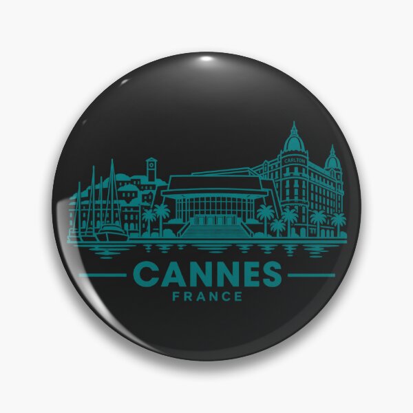 Item preview, Cannes France Line Art Skyline Poster designed and sold by CMYKStudio.