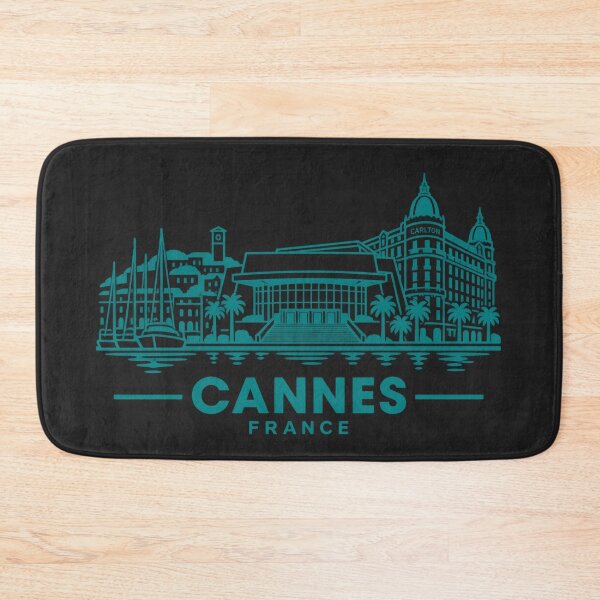 Item preview, Cannes France Line Art Skyline Poster designed and sold by CMYKStudio.