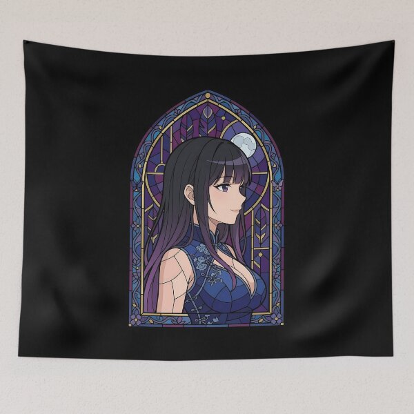 Item preview, Thea Spy Classroom Midnight Blue Stained Glass designed and sold by mildaclairmo.