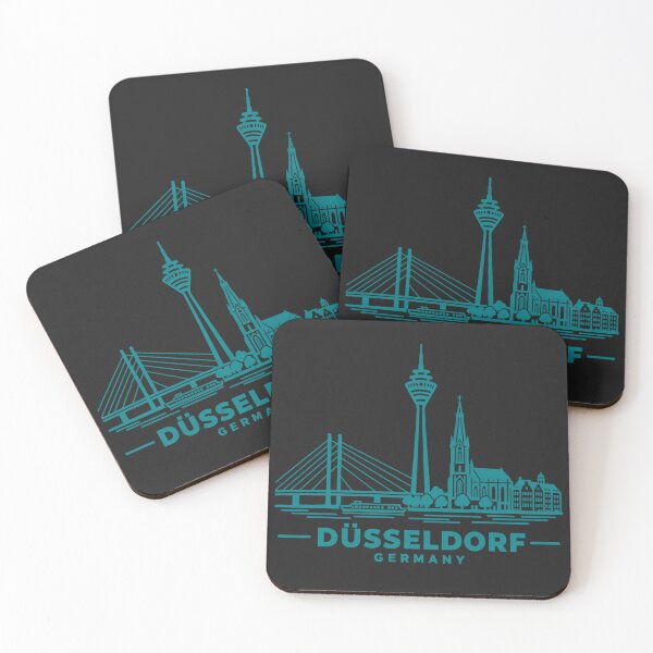 Item preview, Dusseldorf Germany Line Art Skyline Poster designed and sold by CMYKStudio.