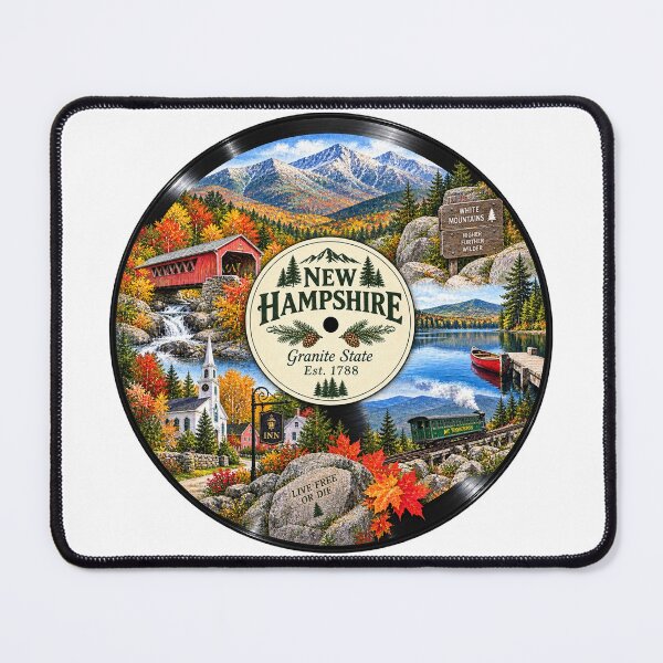 Item preview, New Hampshire Vinyl Record designed and sold by Whimspired By Paxx.