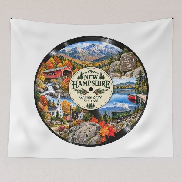 Item preview, New Hampshire Vinyl Record designed and sold by Whimspired By Paxx.