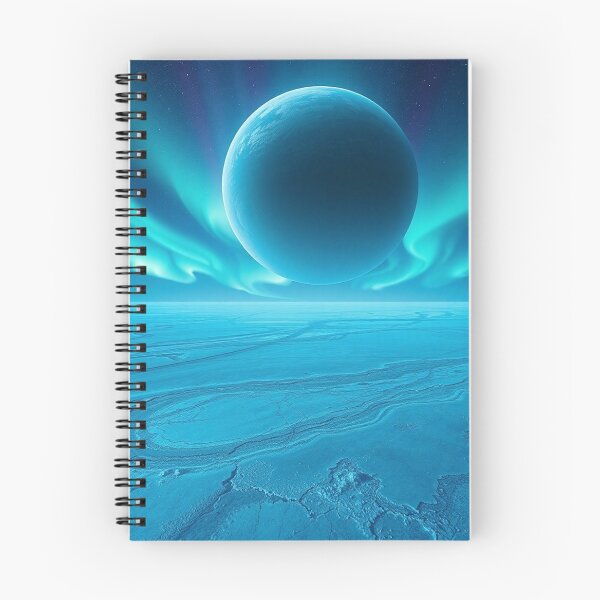 Item preview,  Blue Alien Landscape With Aurora Planet Sky designed and sold by IntelliMindDesigns.