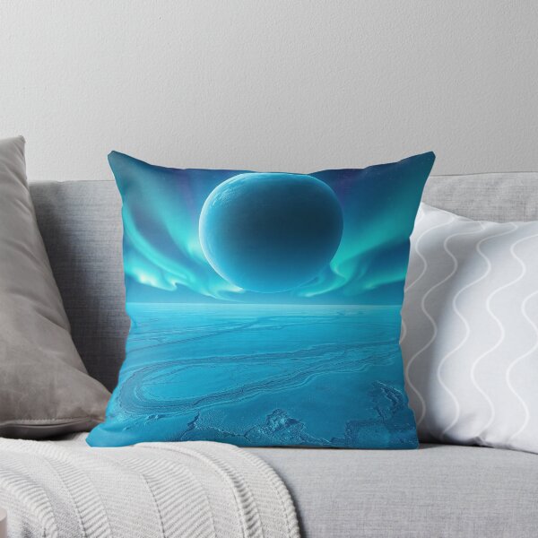 Item preview,  Blue Alien Landscape With Aurora Planet Sky designed and sold by IntelliMindDesigns.