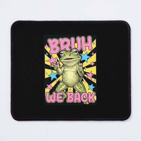 Item preview, Bruh We Back Funny Frog Back to School Retro Quote designed and sold by MiALopezArt.