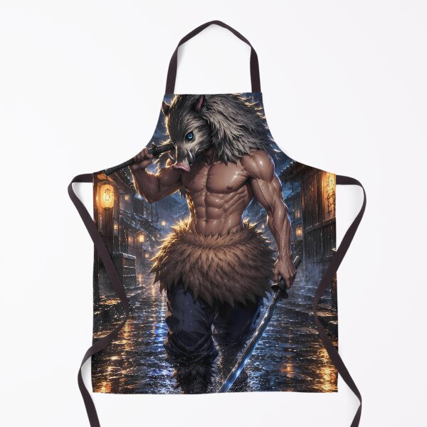 Item preview, Inosuke Hashibira Demon Slayer Rainy Lantern Street designed and sold by SolenneAzur.