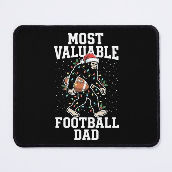 Item preview, Most Valuable Football Dad Bigfoot Christmas Sasquatch Santa Hat Sports Holiday Design designed and sold by 519xdesign.