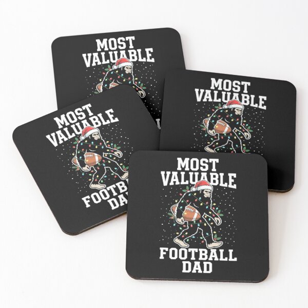Item preview, Most Valuable Football Dad Bigfoot Christmas Sasquatch Santa Hat Sports Holiday Design designed and sold by 519xdesign.