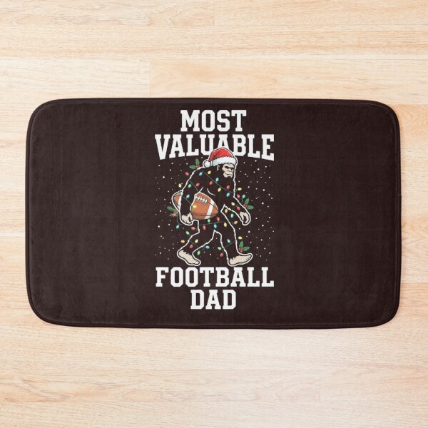Item preview, Most Valuable Football Dad Bigfoot Christmas Sasquatch Santa Hat Sports Holiday Design designed and sold by 519xdesign.