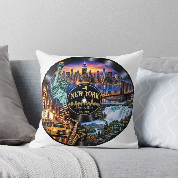 Aperçu de l'œuvre Disque vinyle de New York créée et vendue par Whimspired By Paxx.