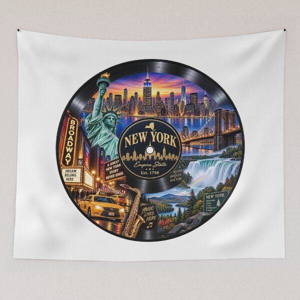 Item preview, New York Vinyl Record designed and sold by Whimspired By Paxx.