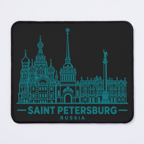 Item preview, Saint Petersburg Russia Line Art Skyline Poster designed and sold by CMYKStudio.