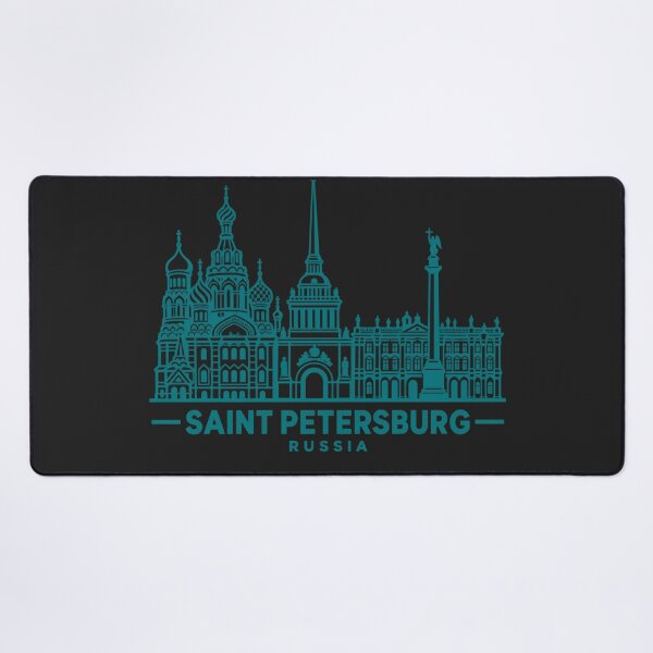 Item preview, Saint Petersburg Russia Line Art Skyline Poster designed and sold by CMYKStudio.