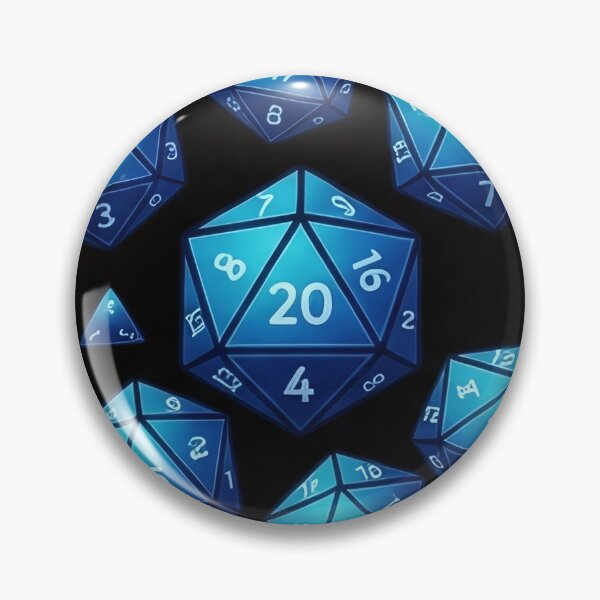 Artikelvorschau, Blaues D20-Würfelmuster entworfen und verkauft von SassyArtistry.