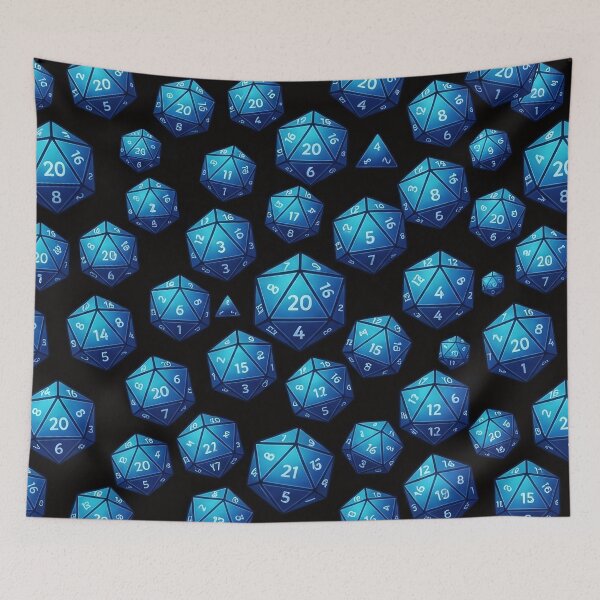 Item preview, Blue D20 Dice Pattern designed and sold by SassyArtistry.