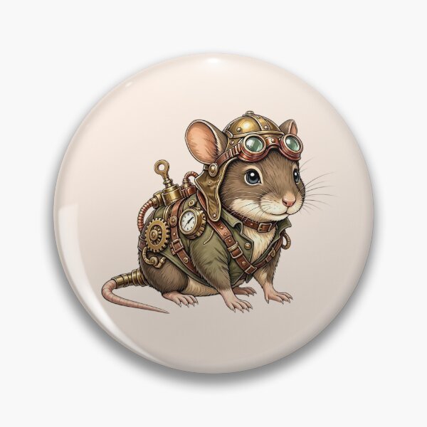 Artikelvorschau, Steampunk-Maus – Niedlicher mechanischer Erfinder entworfen und verkauft von SweetLilith.