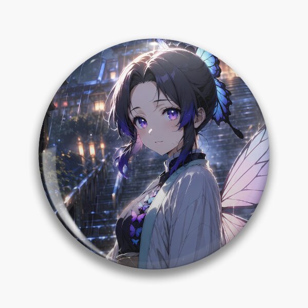 Item preview, Shinobu Kocho Demon Slayer Rainy Shrine Twilight designed and sold by SolenneAzur.