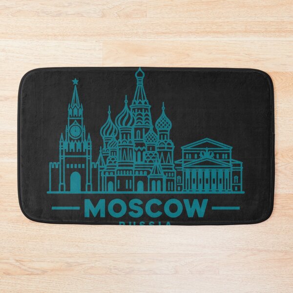 Artikelvorschau, Moskau Russland Linienkunst-Skyline-Poster entworfen und verkauft von CMYKStudio.