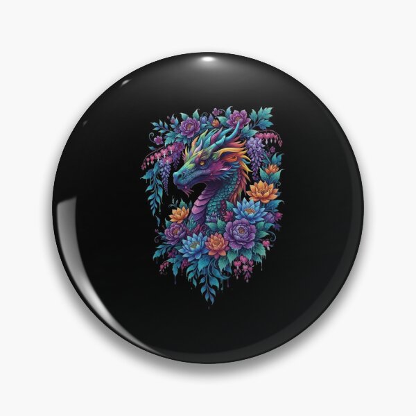 Item preview, Colorful Floral Dragon Fantasy Botanical Design designed and sold by Ostericaimusa.