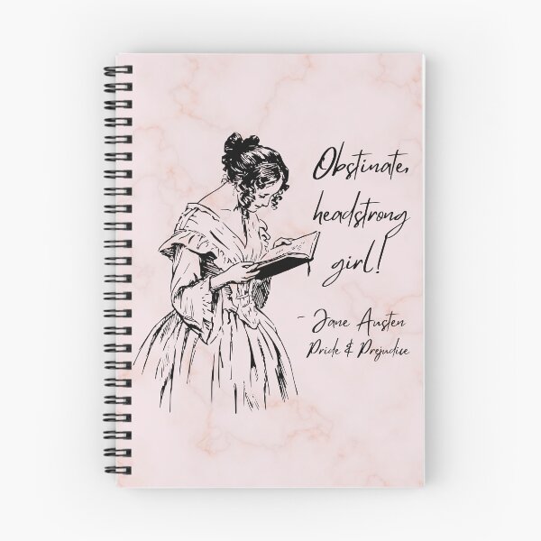 Item preview, Obstinate, headstrong girl! - Jane Austen book quote designed and sold by Mister Mipsy.