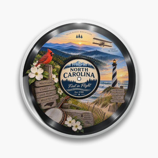 Item preview, North Carolina Vinyl Record designed and sold by Whimspired By Paxx.