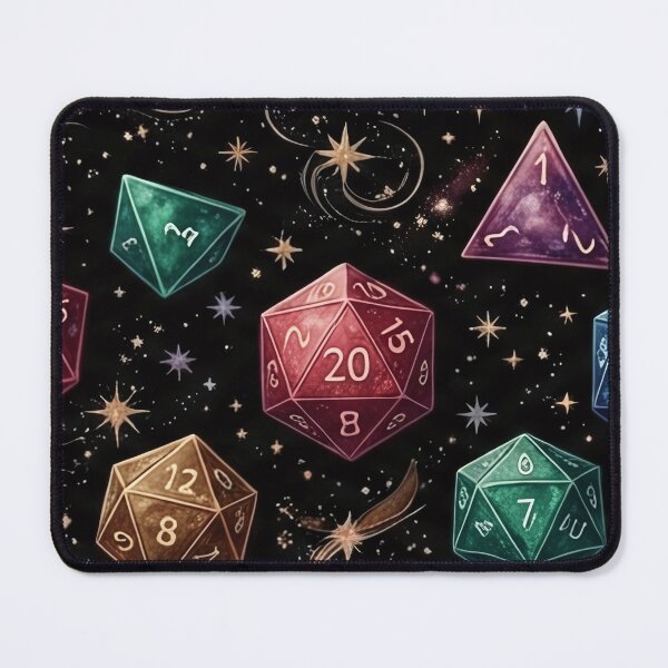 Item preview, Cosmic Polyhedral Dice Pattern designed and sold by SassyArtistry.