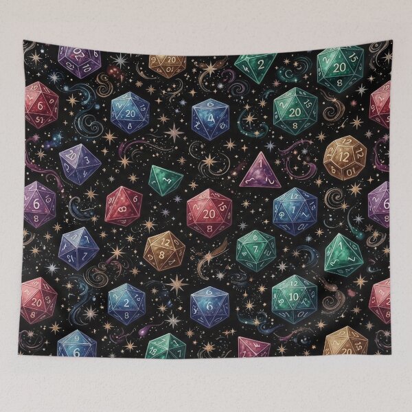Item preview, Cosmic Polyhedral Dice Pattern designed and sold by SassyArtistry.