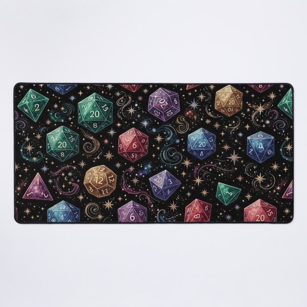 Item preview, Cosmic Polyhedral Dice Pattern designed and sold by SassyArtistry.