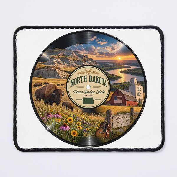 Item preview, North Dakota Vinyl Record designed and sold by Whimspired By Paxx.