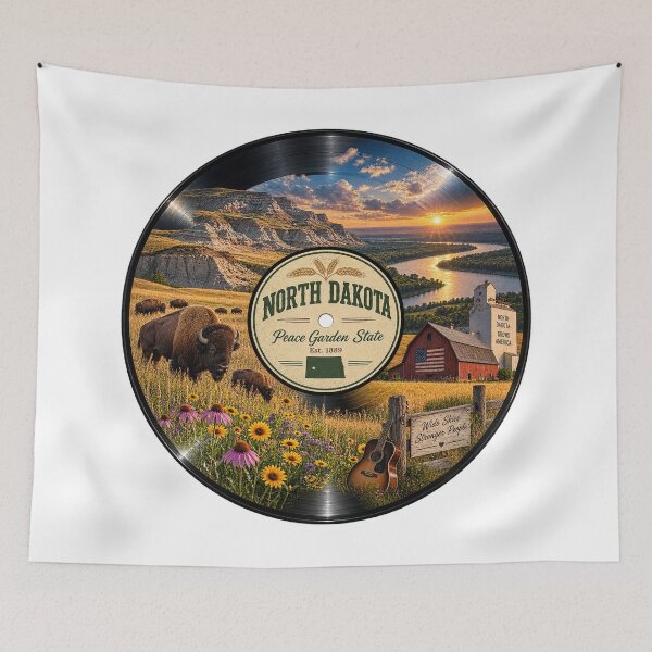 Item preview, North Dakota Vinyl Record designed and sold by Whimspired By Paxx.