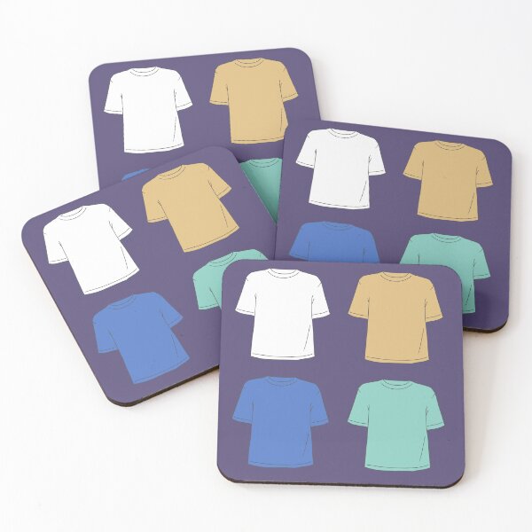 Item preview, Basic T-Shirt Set in White Beige Blue Mint Colors designed and sold by ubborn.