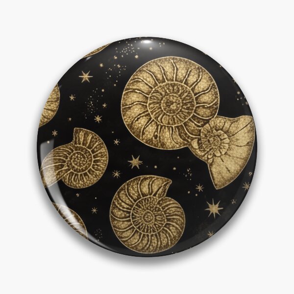 Item preview, Golden Ammonite Fossil Pattern designed and sold by SassyArtistry.