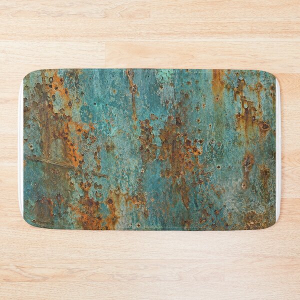 Item preview, Teal Blue Metal with Orange Rust Patina designed and sold by The Rust Lab.