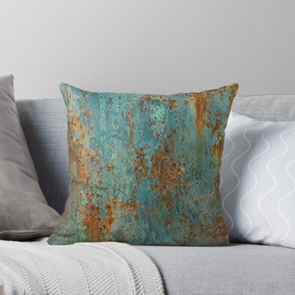 Item preview, Teal Blue Metal with Orange Rust Patina designed and sold by The Rust Lab.