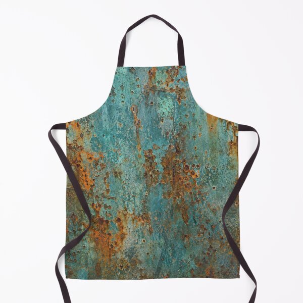 Item preview, Teal Blue Metal with Orange Rust Patina designed and sold by The Rust Lab.