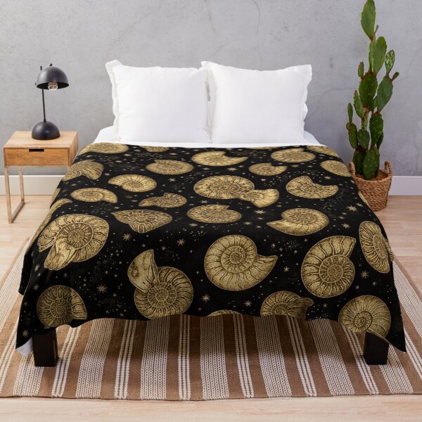 Item preview, Golden Ammonite Fossil Pattern designed and sold by SassyArtistry.